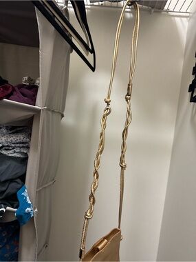 Vince Camuto Gold Vanah leather Crossbody